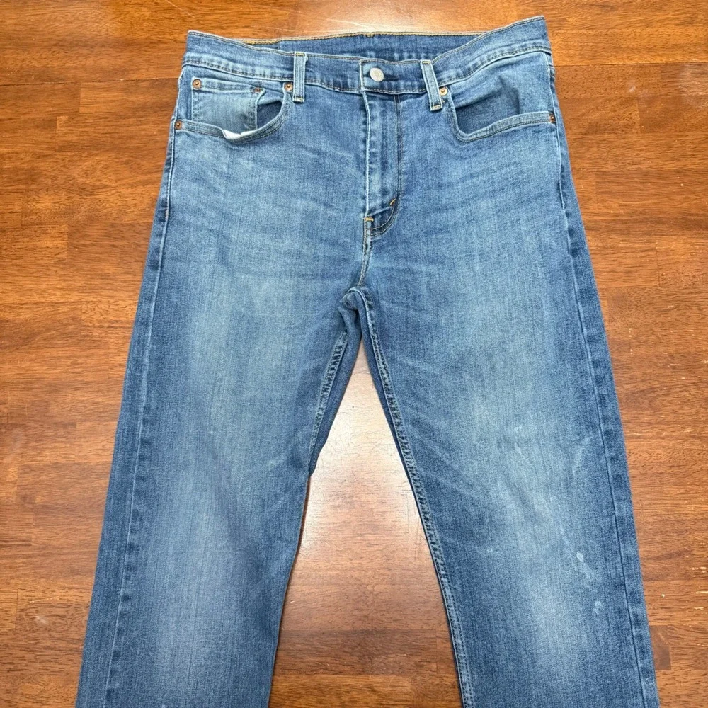 Levis 502 Taper Fit Jeans Mens 32x32 Blue Medium Wash Stretch Denim 29507-0053